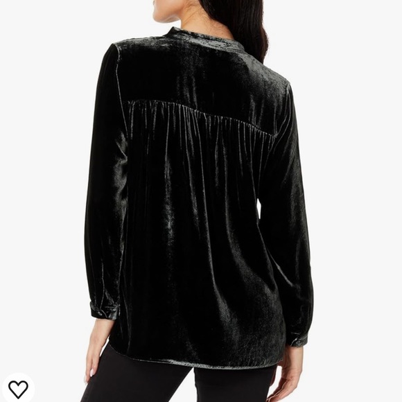 Eileen Fisher Top women plus size black velvet shirt size XL NWOT - Picture 2 of 12